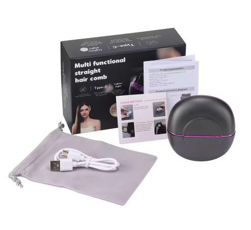 Mini Cordless Hair Styler Travel-Ready Comb