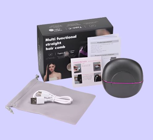 Amouriya™ Electric Styling Comb Salon-Ready Hair, Anywhere.